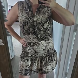 Dex Snake Print Sleeveless Dress